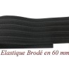 Élastique Brodé Noir en 60 mm pour des créations remarquables