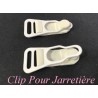 Clip Blanc pour jarretière,  Clip en mètal Pour Jarretelles idéal Pour Lingerie Féminine.