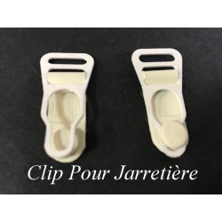 Clip Blanc pour jarretière,  Clip en mètal Pour Jarretelles idéal Pour Lingerie Féminine.