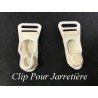 Clip Blanc pour jarretière,  Clip en mètal Pour Jarretelles idéal Pour Lingerie Féminine.