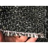 Tissu Style "Chanel" Tweed Noir Au Mètre Haute Couture.