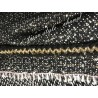 Tissu Style "Chanel" Tweed Noir Au Mètre Haute Couture.