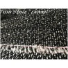 Tissu Style "Chanel" Tweed Noir Au Mètre Haute Couture.