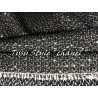 Tissu Style "Chanel" Tweed Noir Au Mètre Haute Couture.