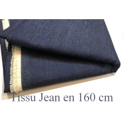 Tissu jeans Brut Epais Bleu au mètre
