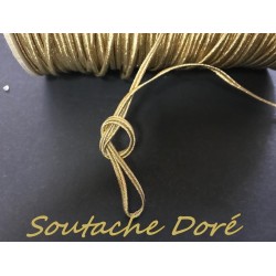 Galon Soutache doré or Lamé Au Mètre pour la couture.
