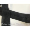 Biais Lycra en mousseline Noir Mat , ruban pré-plié extensible pour Lingerie Et Customisations de vêtements Elasthanne
