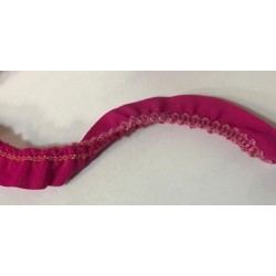 Ruban FrouFrou Fuschia lycra stretch au Mètre : pour lingerie et maillots de bains