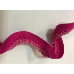 Ruban FrouFrou Rose lycra stretch au Mètre : pour lingerie et maillots de bains