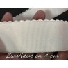 élastique Festonné Blanc en 4 cm de large - Elastique Plat Au Mètre en 40 mm Blanc Pour lingerie et couture