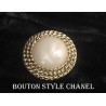Bouton Style Chanel Doré intérieur Nacre en Diamètre 25 mm Couture.