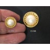 Bouton Style Chanel Doré intérieur Nacre en Diamètre 25 mm Couture.