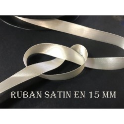 Ruban Satin Blanc En 15 mm / 1,5 Cm Au Mètre Pour Décorations Et Loisirs Créatifs