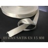 Ruban Satin Blanc En 15 mm / 1,5 Cm Au Mètre Pour Décorations Et Loisirs Créatifs