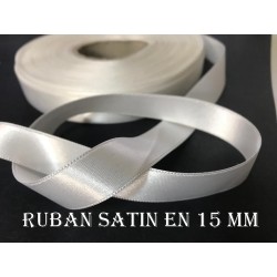 Ruban Satin Blanc En 15 mm / 1,5 Cm Au Mètre Pour Décorations Et Loisirs Créatifs