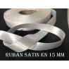 Ruban Satin Blanc En 15 mm / 1,5 Cm Au Mètre Pour Décorations Et Loisirs Créatifs