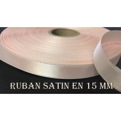 Ruban Satin Blanc En 15 mm / 1,5 Cm Au Mètre Pour Décorations Et Loisirs Créatifs