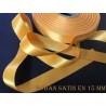 Ruban Satin Moutarde En 15 mm / 1,5 Cm Au Mètre Pour Décorations Et Loisirs Créatifs