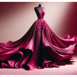 Satin Duchesse Fuschia Haute Couture Au Mètre