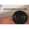 Bouton Mètal Noir couture en 15 mm