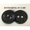 Bouton Mètal Noir couture en 15 mm