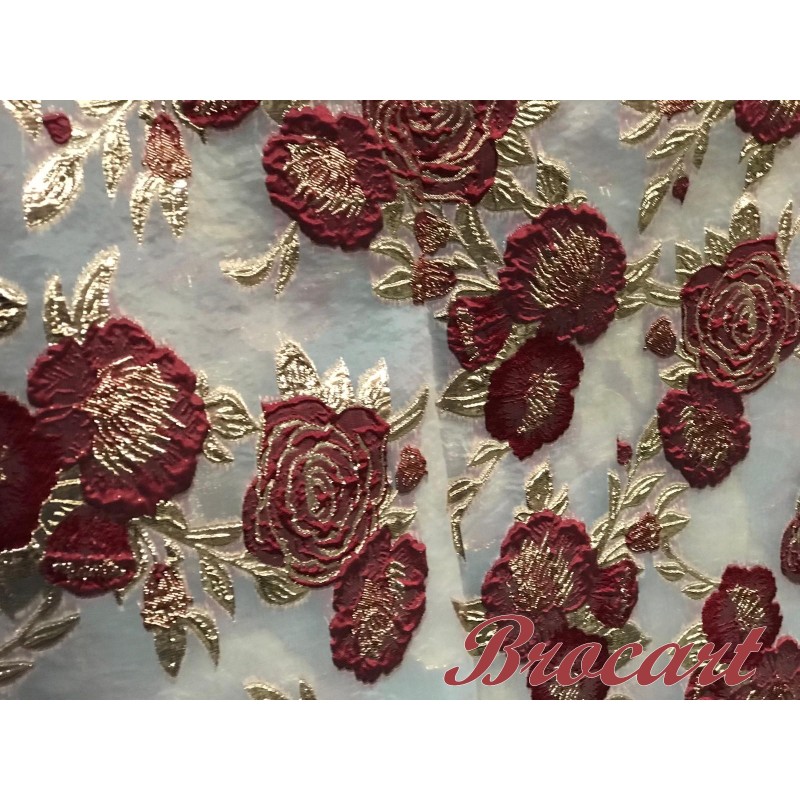 Broche Vintage En Plexiglas Avec Inclusion De Feuillage Doré - Très Bon état