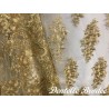 Dentelle Brodé Doré Or Au Mètre Couture : L'Élégance Scintillante en Filigrane"