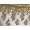 Dentelle Brodé Doré Or Au Mètre Couture : L'Élégance Scintillante en Filigrane"
