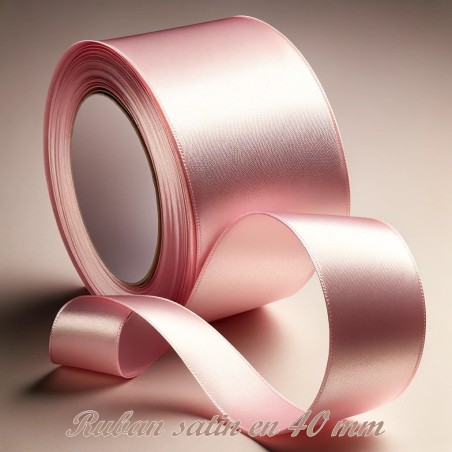 Ruban Satin Rose En 40 mm Au Mètre A Coudre Pour La Décoration Et Loisirs Créatifs