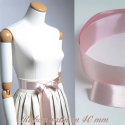 Ruban Satin Rose En 40 mm Au Mètre A Coudre Pour La Décoration Et Loisirs Créatifs