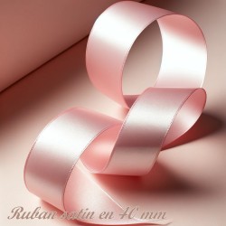 Ruban Satin Rose En 40 mm Au Mètre A Coudre Pour La Décoration Et Loisirs Créatifs