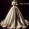 Satin de Soie Ivoire Haute Couture au Mètre.
