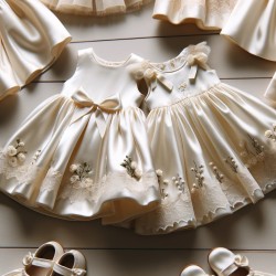 Satin de Soie Ivoire Haute Couture au Mètre.