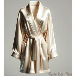 Satin de Soie Ivoire Haute Couture au Mètre.
