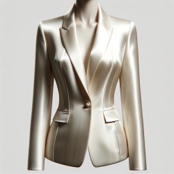 Satin de Soie Ivoire Haute Couture au Mètre.