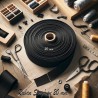 Ruban Sergé Noir Coton Au Mètre En 20 mm A Coudre Pour Loisirs Créatifs Et Décorations.