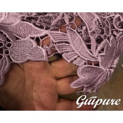 Dentelle Guipure Vieux Rose Au Mètre En Grande Largeur, Pour La  Créations De Robes De Cerémonies Et Lingerie.