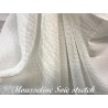 Mousseline de Soie Ivoire Lycra Stretch Couture Au Mètre.