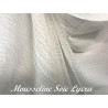 Mousseline de Soie Ivoire Lycra Stretch Couture Au Mètre.