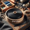 Ruban Sergé Noir Coton Au Mètre En 25 mm A Coudre Pour Loisirs Créatifs Et Décorations.