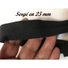 Ruban Sergé Noir Coton Au Mètre En 25 mm A Coudre Pour Loisirs Créatifs Et Décorations.