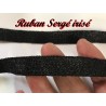 Ruban Sergé Noir irisé Au Mètre En 15 mm En coton  A Coudre Pour Loisirs Créatifs Et Décorations.