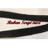 Ruban Sergé Noir irisé Au Mètre En 15 mm En coton  A Coudre Pour Loisirs Créatifs Et Décorations.
