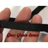 Ruban Gros Grain En 10 mm Lurex Noir  A Coudre : Idéal pour Vos Loisirs Créatifs et Décorations"