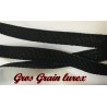 Ruban Gros Grain En 10 mm Lurex Noir  A Coudre : Idéal pour Vos Loisirs Créatifs et Décorations"