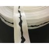 Ruban Gros Grain En 30 mm Blanc Imprimé A Coudre : Idéal pour Vos Loisirs Créatifs et Décorations"