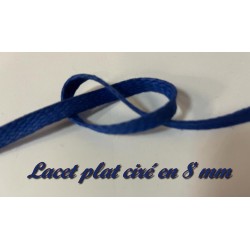 Lacet Bleu Indigo plat Ciré Coton Au Mètre pour Loisirs Créatifs