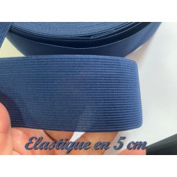 Elastique Bleu Navy Plat Souple En 5 Cm Au Mètre A Coudre  Pour Ceintures Loisirs Créatifs La Customisations.