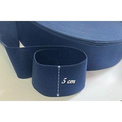 Elastique Bleu Navy Plat Souple En 5 Cm Au Mètre A Coudre  Pour Ceintures Loisirs Créatifs La Customisations.