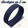Elastique Bleu Navy Plat Souple En 5 Cm Au Mètre A Coudre  Pour Ceintures Loisirs Créatifs La Customisations.